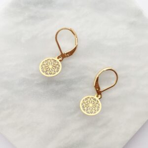 Mandala Earrings in Gold