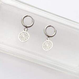 Mandala Hoop Earrings