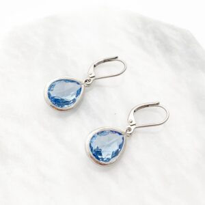 Aquamarine Earrings - Silver