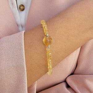 Raw Citrine Strand Bracelet