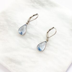 Aquamarine Earrings - Silver