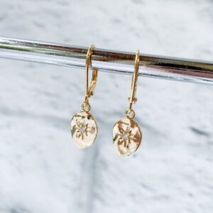 Hammered Gold Star Earrings